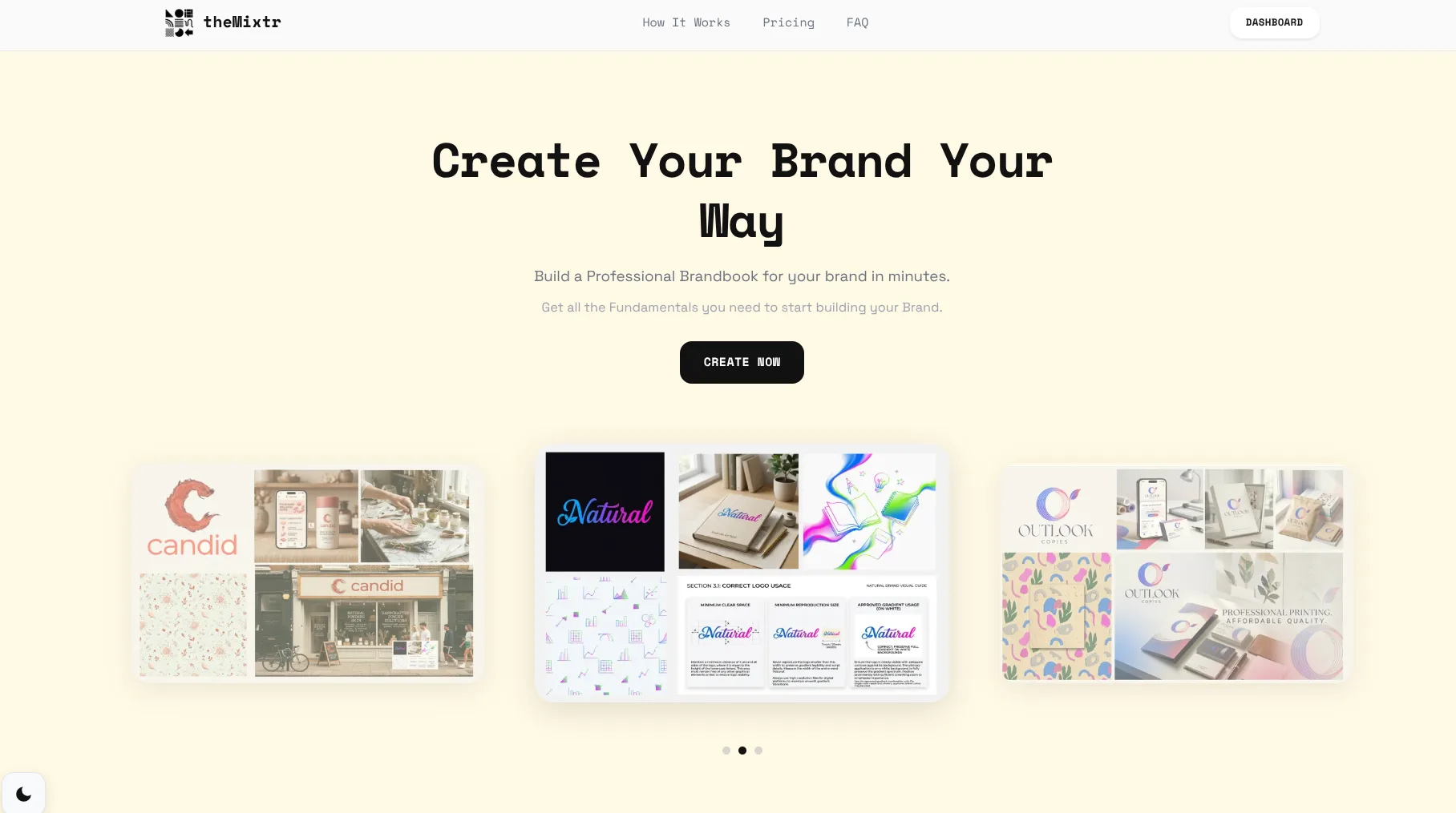 theMixtr AI brand book generation platform theMixtr AI brand book generation platform