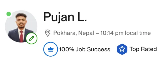 Upwork profile snapshot